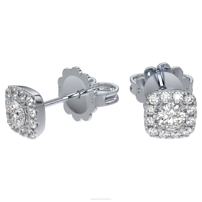 Swarovski DV4B652 gioielleria argento sterling, rodiato orecchini a bottone essenziali