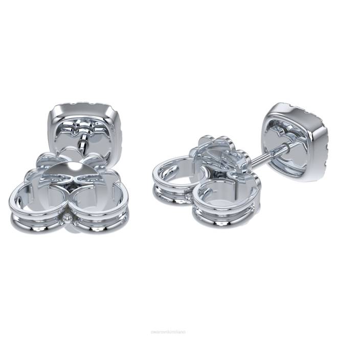 Swarovski DV4B652 gioielleria argento sterling, rodiato orecchini a bottone essenziali