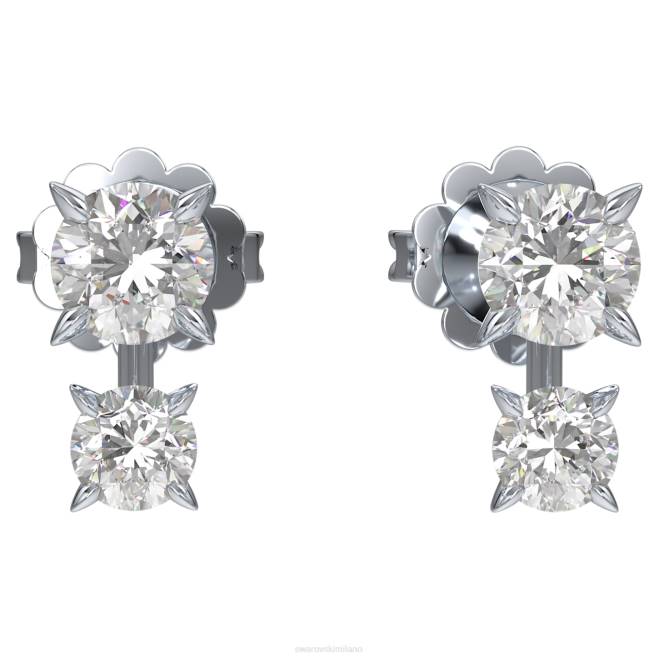 Swarovski DV4B653 gioielleria Oro bianco 14k orecchini intimi