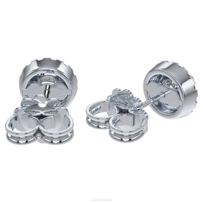 Swarovski DV4B654 gioielleria Oro bianco 14k orecchini a bottone caratteristici