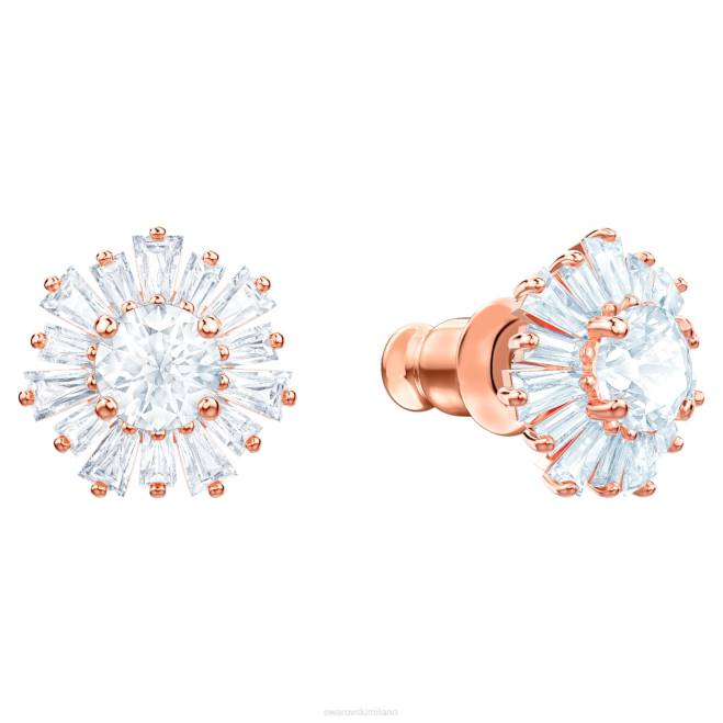 Swarovski DV4B659 gioielleria tagli misti, placcati sole, bianco, oro rosa orecchini a bottone sole
