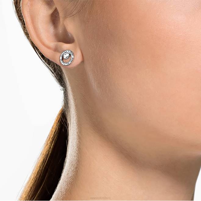 Swarovski DV4B664 gioielleria bianco, rodiato orecchini a bottone creativi