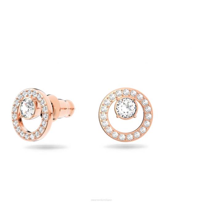 Swarovski DV4B665 gioielleria bianco, placcato color oro rosa orecchini a bottone creativi