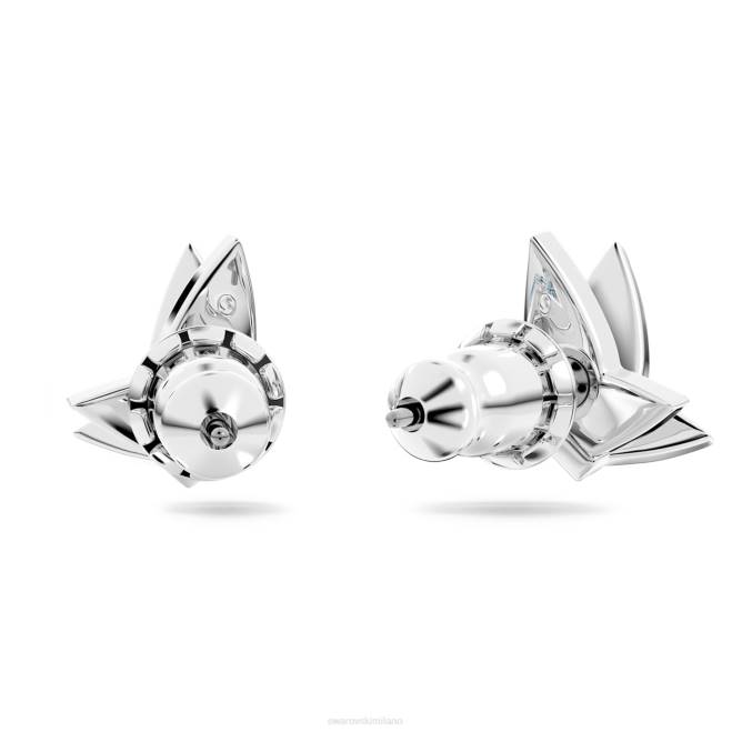 Swarovski DV4B678 gioielleria farfalla, blu, placcato rodio orecchini a bottone lilia