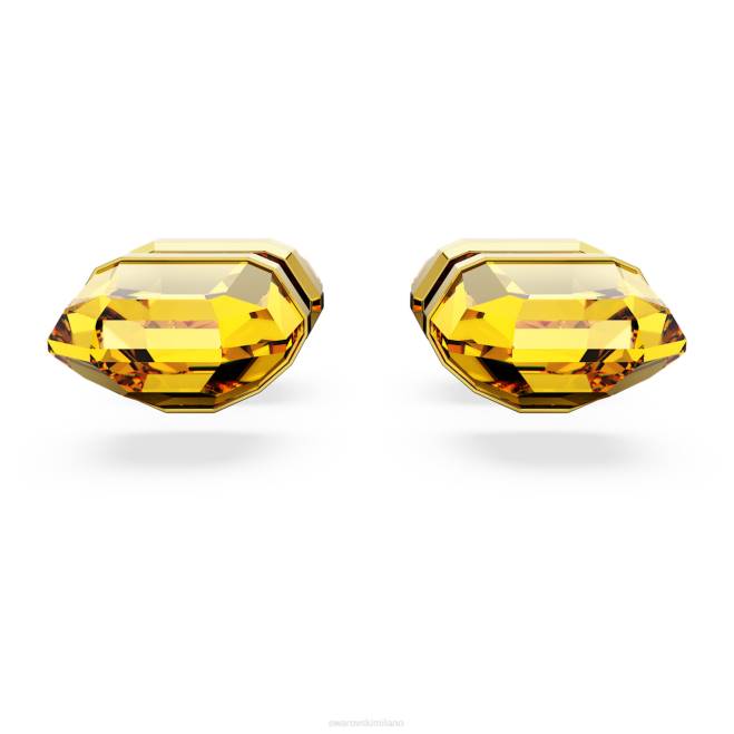 Swarovski DV4B715 gioielleria giallo, placcato color oro orecchini a bottone lucenti