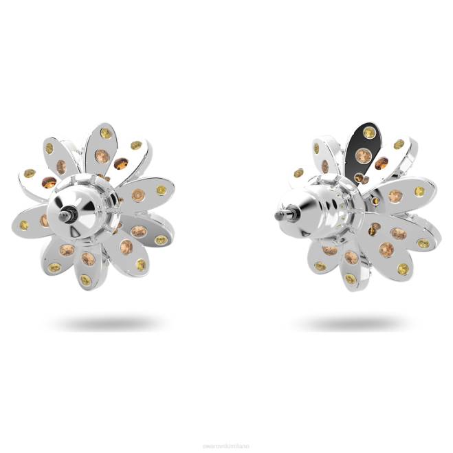 Swarovski DV4B721 gioielleria fiore, multicolore, finiture metalliche miste orecchini a bottone con fiori eterni