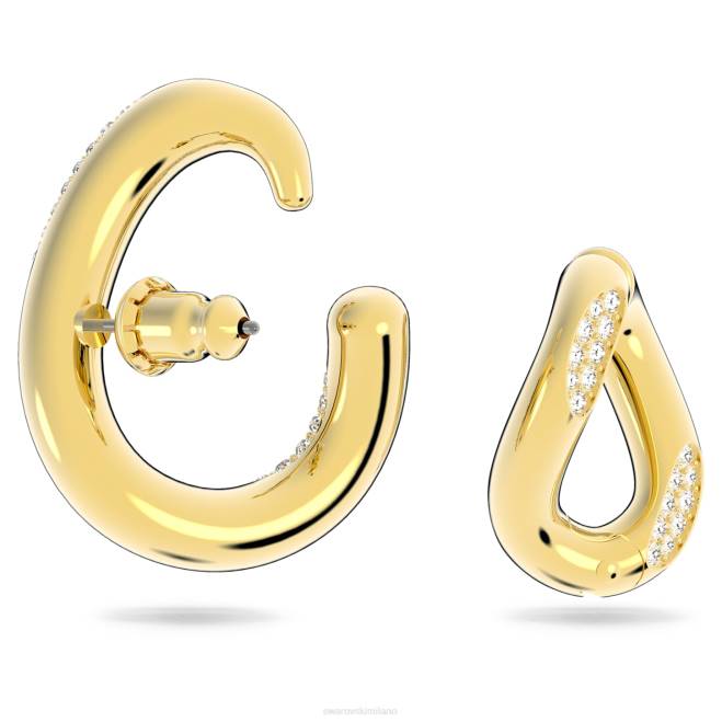 Swarovski DV4B372 gioielleria design asimmetrico, bianco, placcato color oro polsino auricolare dextera