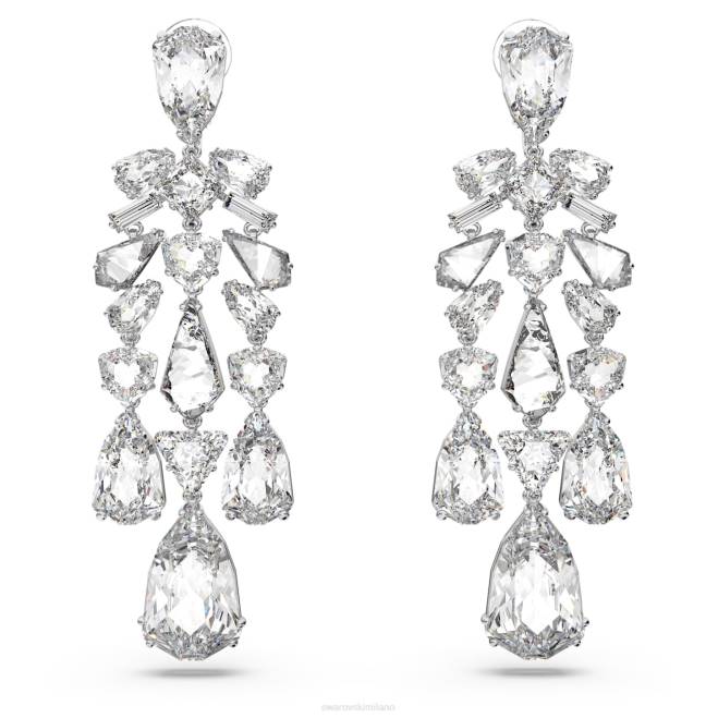 Swarovski DV4B951 gioielleria tagli misti, lampadario, bianco, rodiato orecchini a clip mesmera