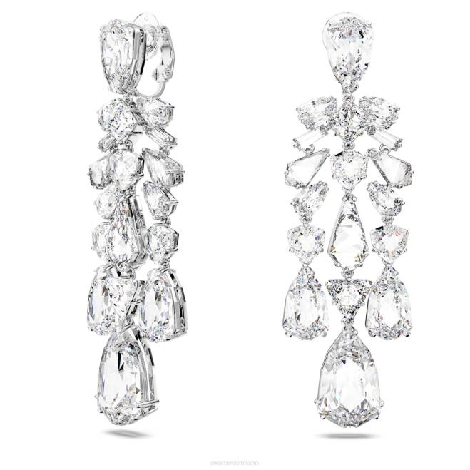 Swarovski DV4B951 gioielleria tagli misti, lampadario, bianco, rodiato orecchini a clip mesmera