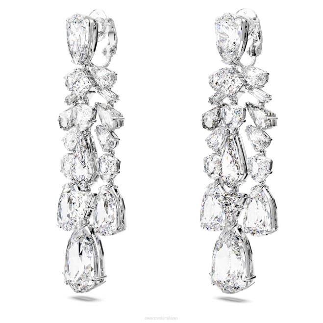 Swarovski DV4B951 gioielleria tagli misti, lampadario, bianco, rodiato orecchini a clip mesmera