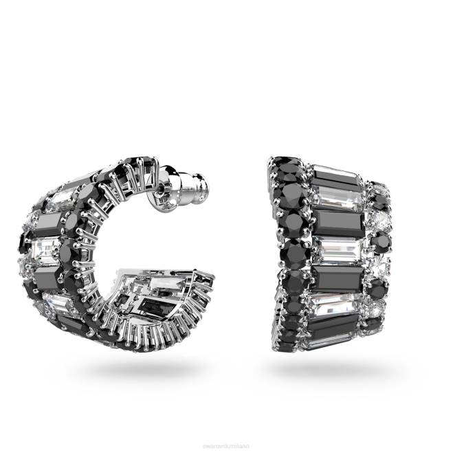 Swarovski DV4B966 gioielleria tagli misti, neri, rodiati polsini dell'orecchio dell'iperbole