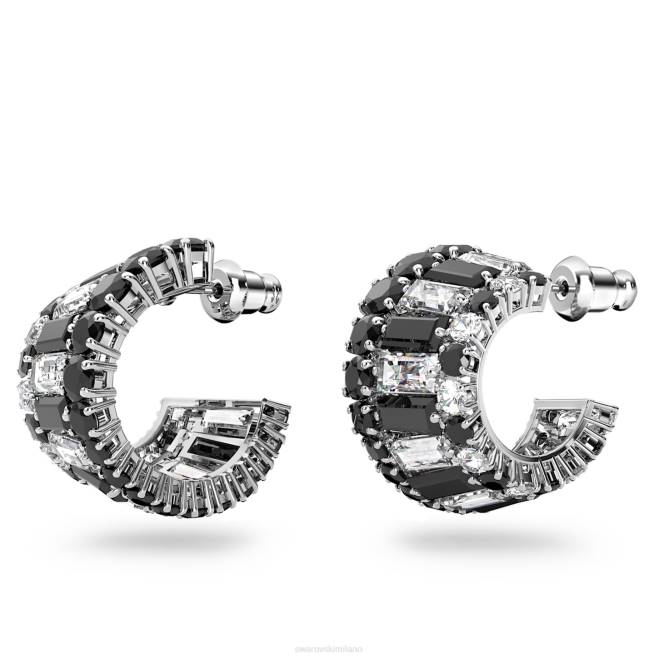Swarovski DV4B966 gioielleria tagli misti, neri, rodiati polsini dell'orecchio dell'iperbole
