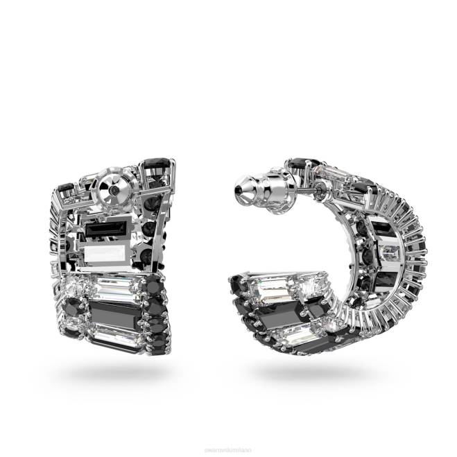 Swarovski DV4B966 gioielleria tagli misti, neri, rodiati polsini dell'orecchio dell'iperbole