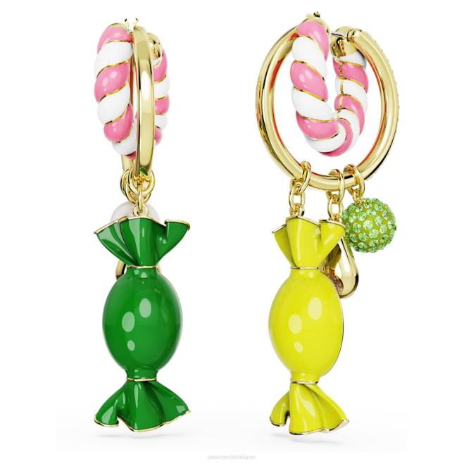 Swarovski DV4B850 gioielleria caramelle, multicolore, placcato color oro orecchini a cerchio dulcis