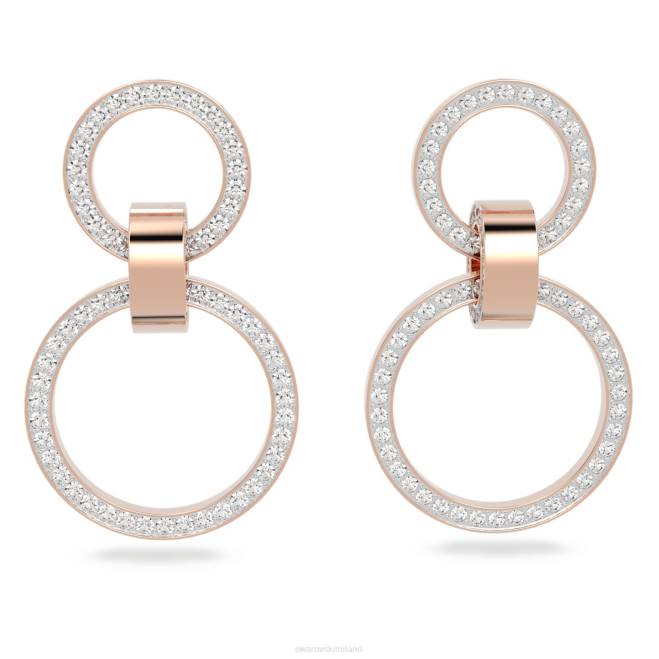Swarovski DV4B891 gioielleria bianco, placcato color oro rosa orecchini a cerchio vuoti