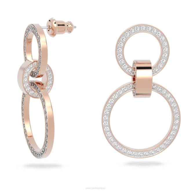 Swarovski DV4B891 gioielleria bianco, placcato color oro rosa orecchini a cerchio vuoti
