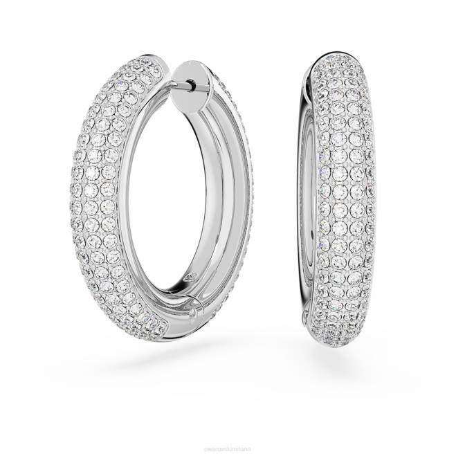 Swarovski DV4B895 gioielleria bianco, rodiato orecchini a cerchio dextera