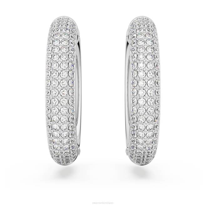 Swarovski DV4B895 gioielleria bianco, rodiato orecchini a cerchio dextera