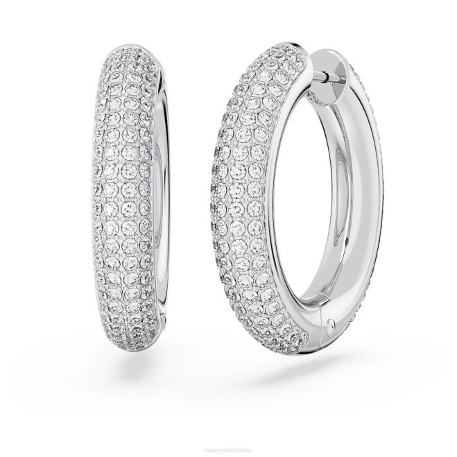 Swarovski DV4B895 gioielleria bianco, rodiato orecchini a cerchio dextera