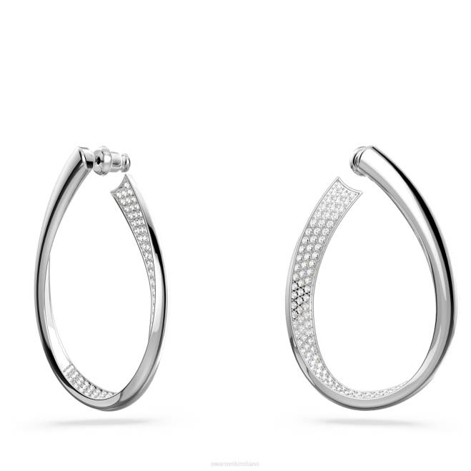 Swarovski DV4B908 gioielleria bianco, rodiato esistono orecchini a cerchio