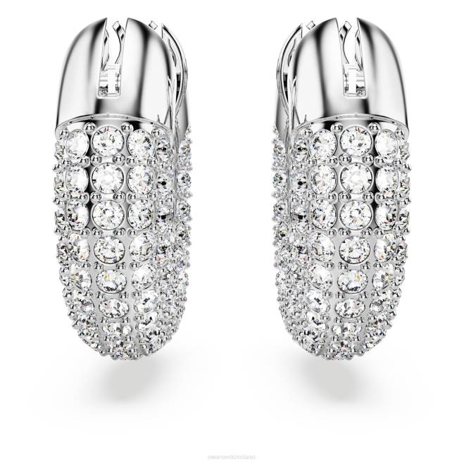 Swarovski DV4B914 gioielleria bianco, rodiato orecchini a cerchio dextera