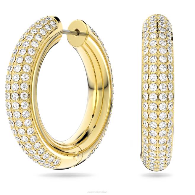 Swarovski DV4B927 gioielleria bianco, placcato color oro orecchini a cerchio dextera