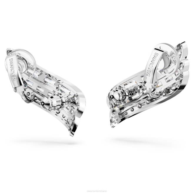 Swarovski DV4B973 gioielleria Zirconia carbonica neutra, tagli misti, bianca, rodiata orecchini di iperbole