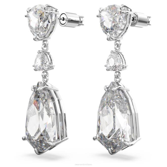 Swarovski DV4B755 gioielleria tagli misti, bianchi, rodiati orecchini pendenti mesmera