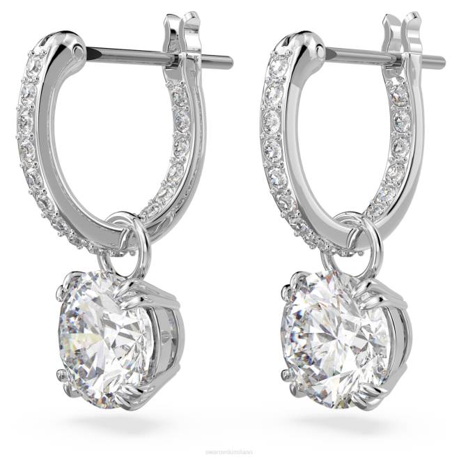 Swarovski DV4B765 gioielleria taglio rotondo, bianco, placcato rodio orecchini pendenti costellazione