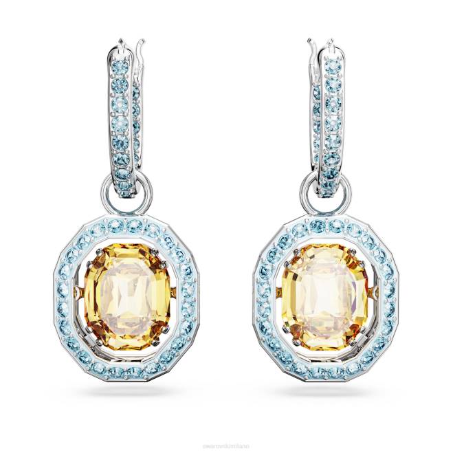 Swarovski DV4B767 gioielleria taglio ottagonale, multicolore, placcato rodio orecchini pendenti cromati