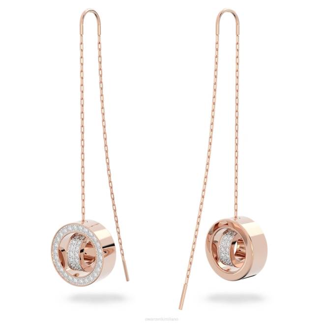 Swarovski DV4B769 gioielleria bianco, placcato color oro rosa orecchini a goccia cavi