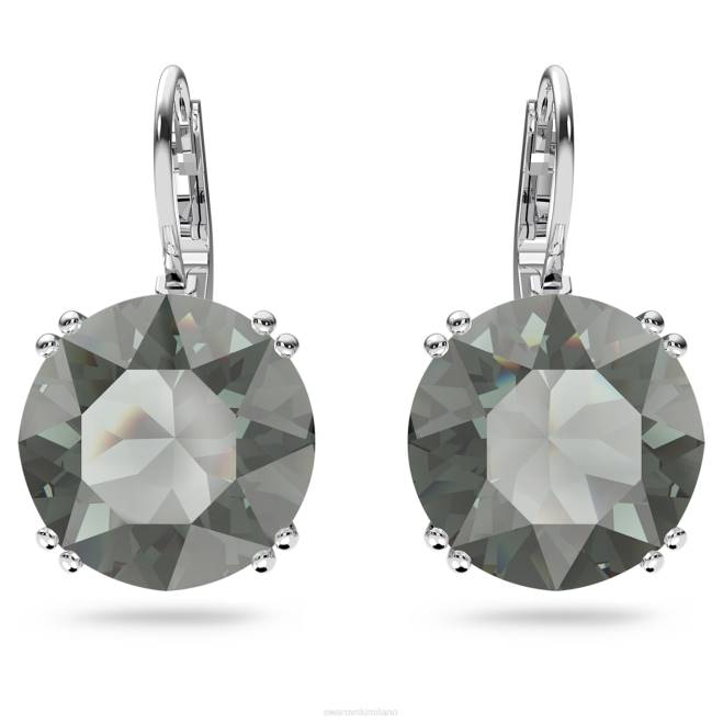 Swarovski DV4B770 gioielleria taglio rotondo, nero, rodiato orecchini pendenti millenari