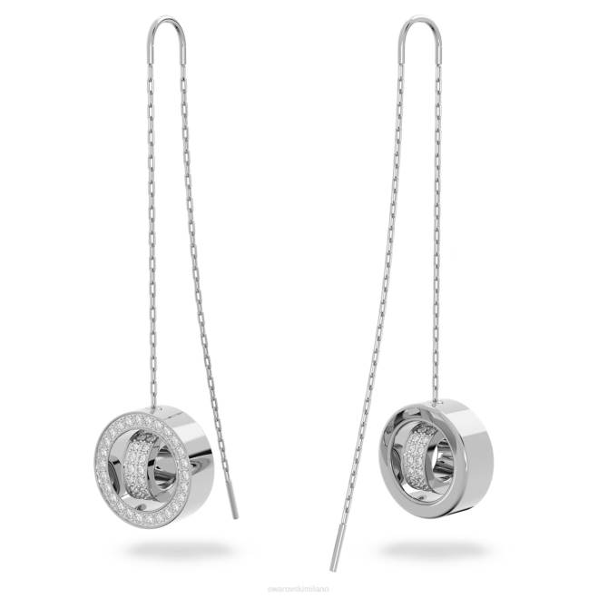 Swarovski DV4B776 gioielleria bianco, rodiato orecchini a goccia cavi