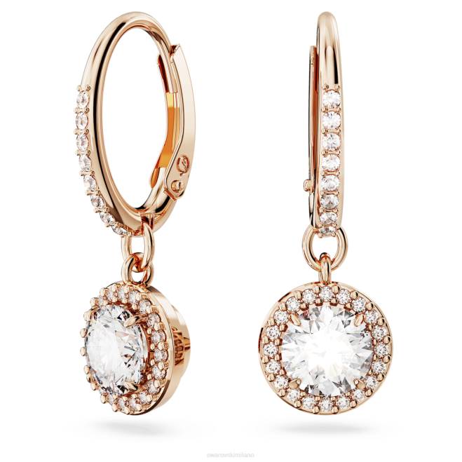 Swarovski DV4B787 gioielleria taglio rotondo, pavé, bianco, placcato tonalità oro rosa orecchini pendenti costellazione