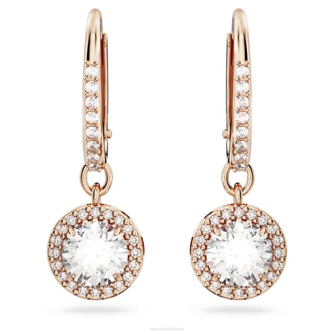 Swarovski DV4B787 gioielleria taglio rotondo, pavé, bianco, placcato tonalità oro rosa orecchini pendenti costellazione