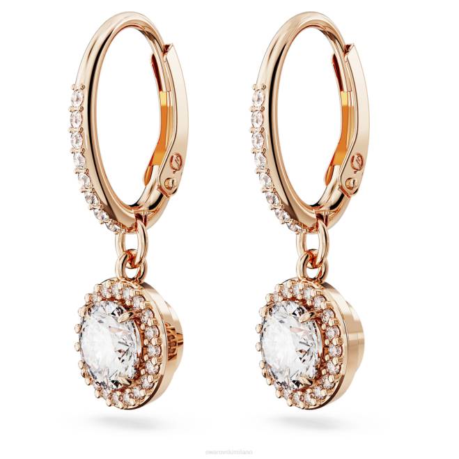 Swarovski DV4B787 gioielleria taglio rotondo, pavé, bianco, placcato tonalità oro rosa orecchini pendenti costellazione