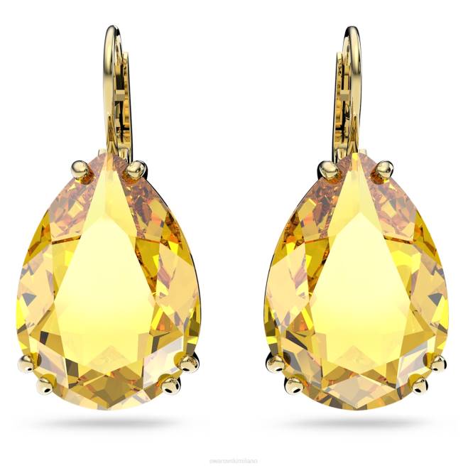 Swarovski DV4B803 gioielleria taglio a pera, giallo, placcato color oro orecchini pendenti millenari