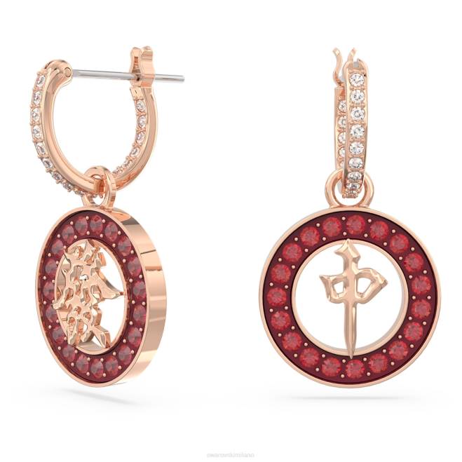 Swarovski DV4B818 gioielleria rosso, placcato tonalità oro rosa orecchini pendenti alea