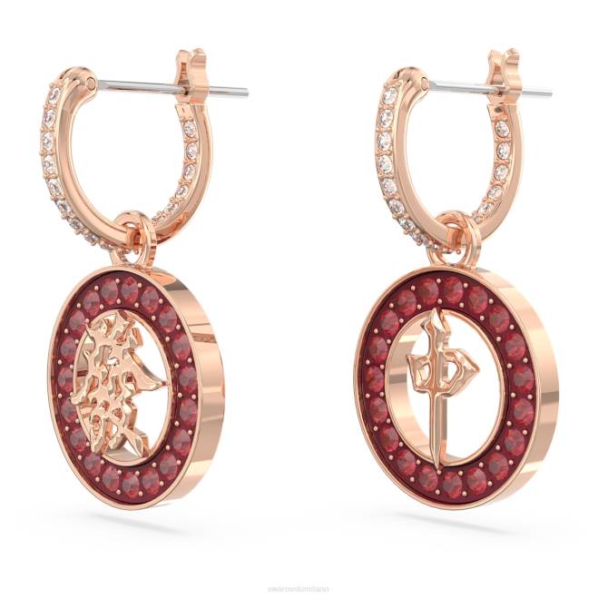 Swarovski DV4B818 gioielleria rosso, placcato tonalità oro rosa orecchini pendenti alea