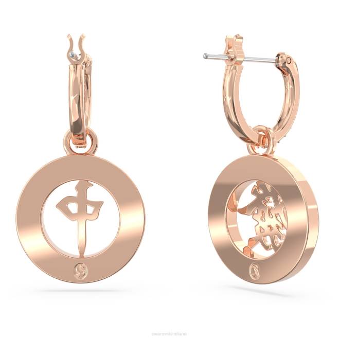 Swarovski DV4B818 gioielleria rosso, placcato tonalità oro rosa orecchini pendenti alea