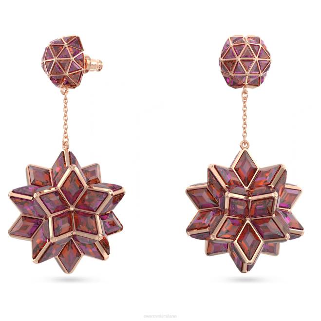 Swarovski DV4B819 gioielleria taglio geometrico, rosa, placcato tonalità oro rosa orecchini pendenti curiosa