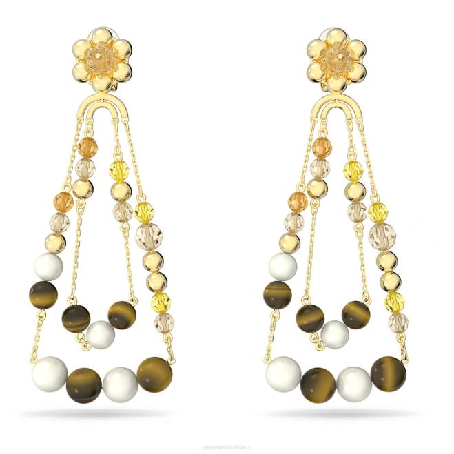Swarovski DV4B823 gioielleria lampadario, multicolore, placcato color oro orecchini pendenti somnia