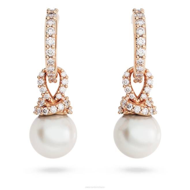 Swarovski DV4B825 gioielleria bianco, placcato color oro rosa originariamente orecchini pendenti