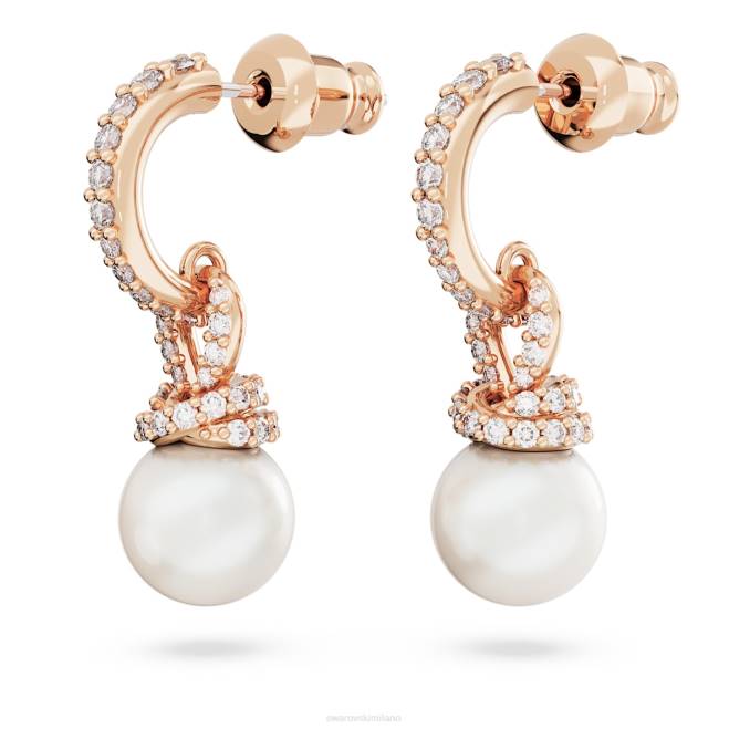 Swarovski DV4B825 gioielleria bianco, placcato color oro rosa originariamente orecchini pendenti