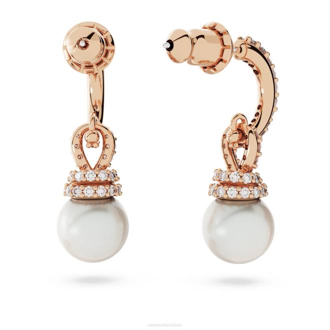 Swarovski DV4B825 gioielleria bianco, placcato color oro rosa originariamente orecchini pendenti