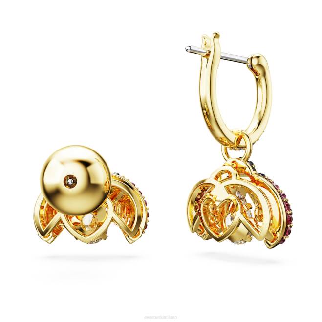 Swarovski DV4B826 gioielleria coccinella, rossa, placcata color oro orecchini pendenti idillia