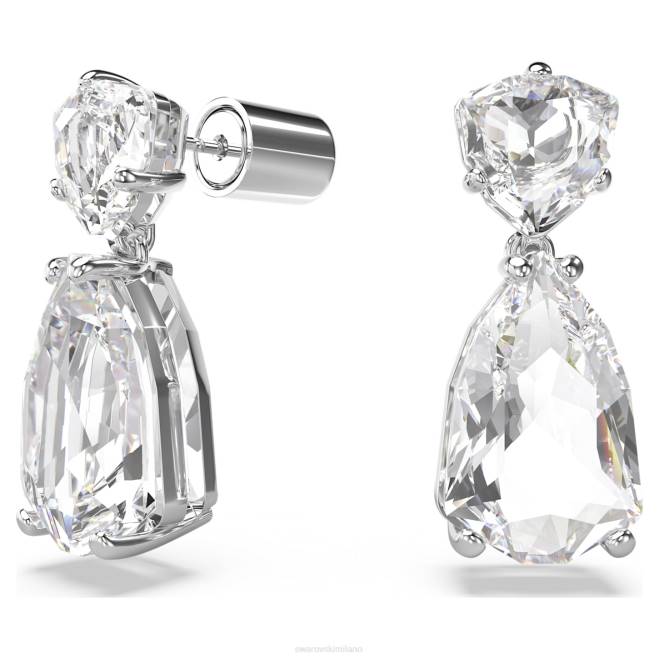 Swarovski DV4B833 gioielleria tagli misti, bianchi, rodiati orecchini pendenti mesmera