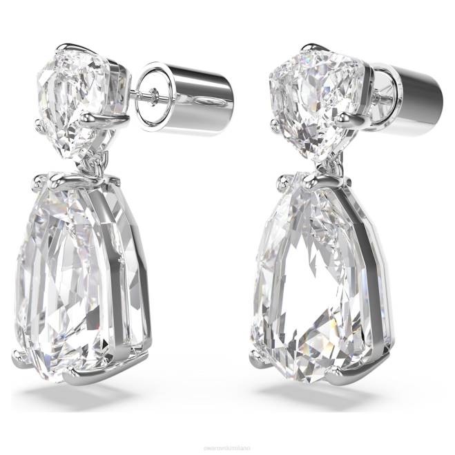 Swarovski DV4B833 gioielleria tagli misti, bianchi, rodiati orecchini pendenti mesmera