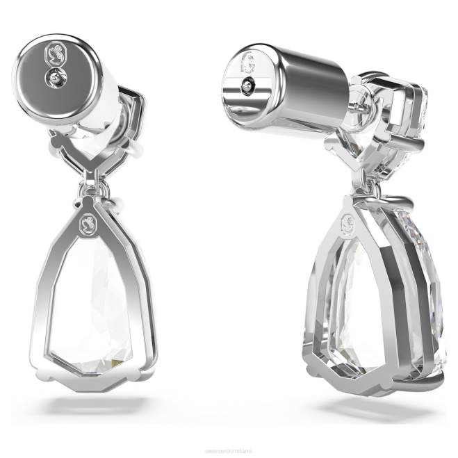 Swarovski DV4B833 gioielleria tagli misti, bianchi, rodiati orecchini pendenti mesmera