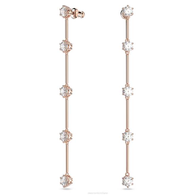 Swarovski DV4B834 gioielleria taglio rotondo, bianco, placcato tonalità oro rosa orecchini pendenti costellazione